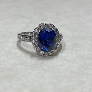 Oval Shape 925 CZ Ring - Size 7